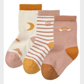 Liewood Strmper - 3-pak - Silas - Dream/Ecru Mix