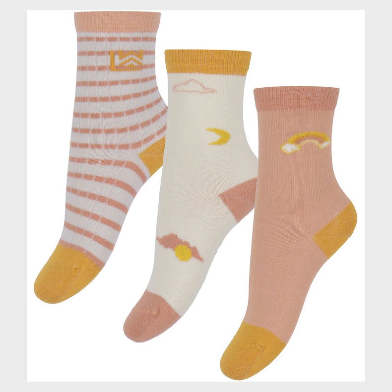 Liewood Strmper - 3-pak - Silas - Dream/Ecru Mix