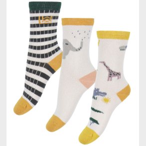 Liewood Strmper - 3-pak - Silas - Safari/Sandy Mix