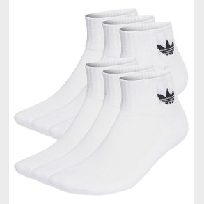 adidas Originals Ankelstrmper - 6-pak - Hvid m. Sort