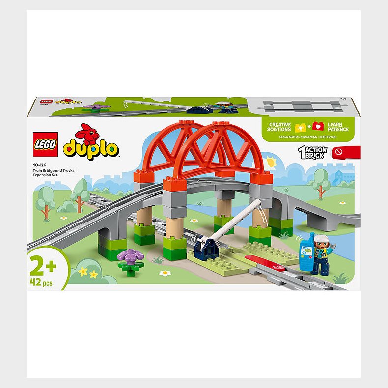 LEGO® DUPLO - Togbro og Spor Udvidelsess�t 10426 - 42 Dele