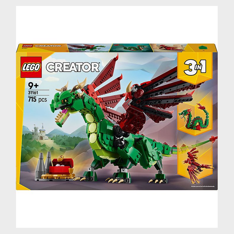 LEGO® Creator - Middelalder-drage 31161 - 3-i-1 - 715 Dele