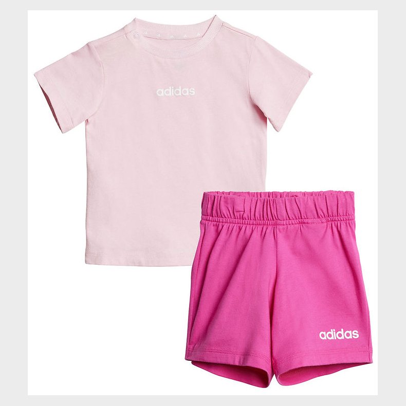 adidas Performance T-shirt/Shorts - 160 - Pink/Hvid