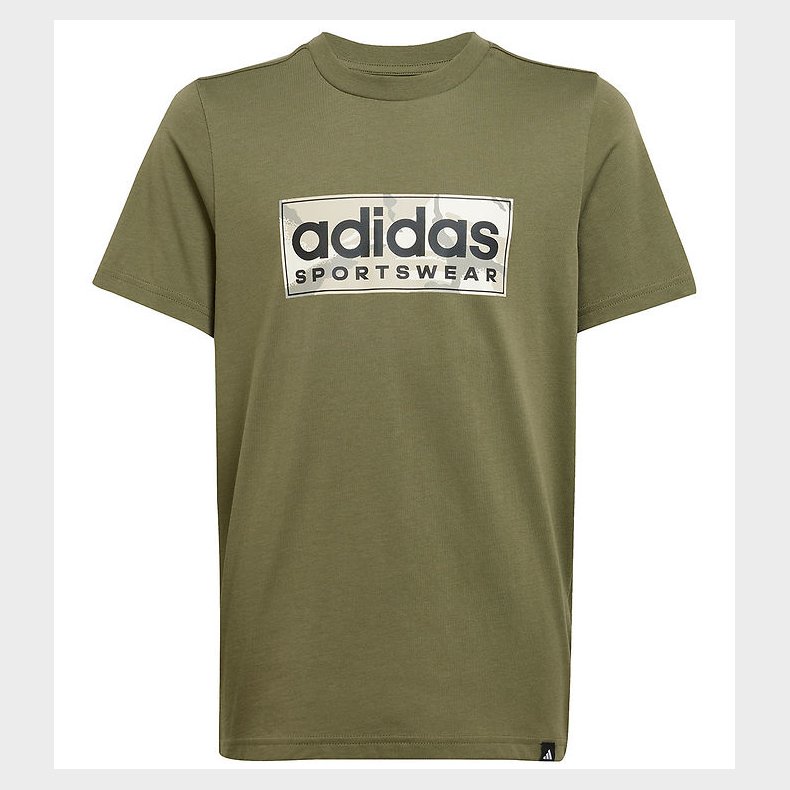 adidas Performance T-shirt - Camo Linear Graphic - Olive Strata