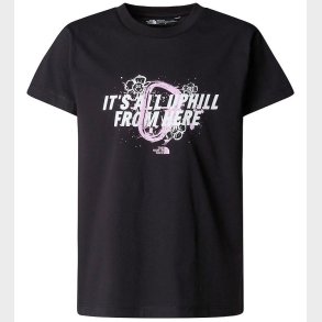 The North Face T-shirt - Graphic Relaxed - Sort m. Rosa/Hvid