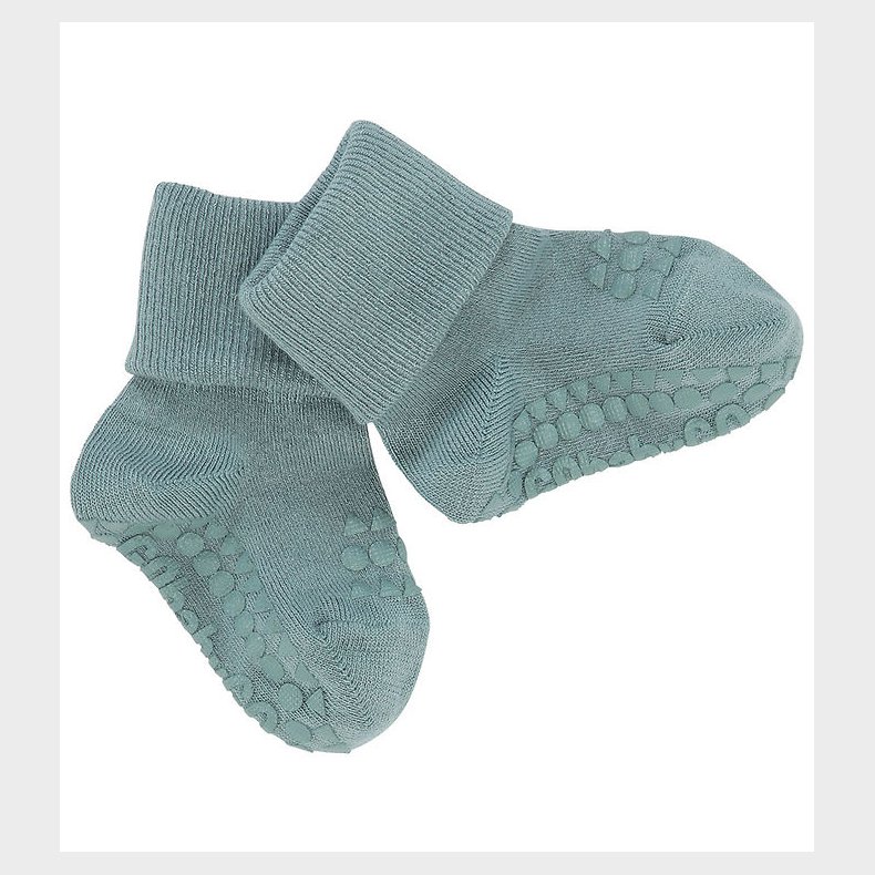 GoBabyGo Str�mper - Bambus - Non-Slip Socks - Dusty Blue