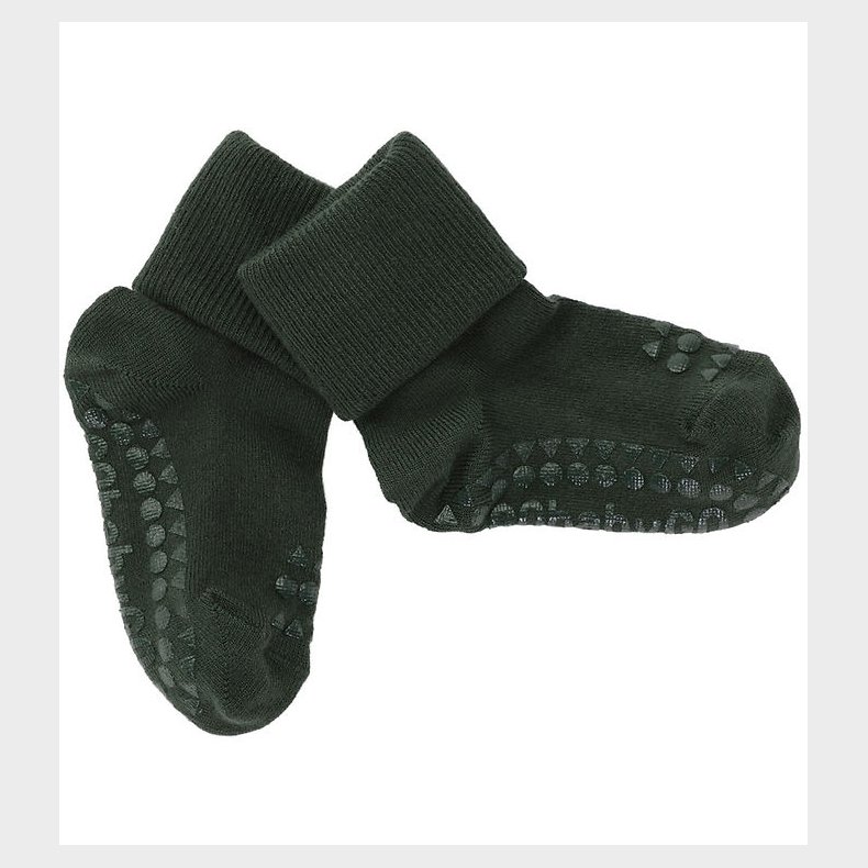 GoBabyGo Str�mper - Bambus - Non-Slip Socks - Forest Green