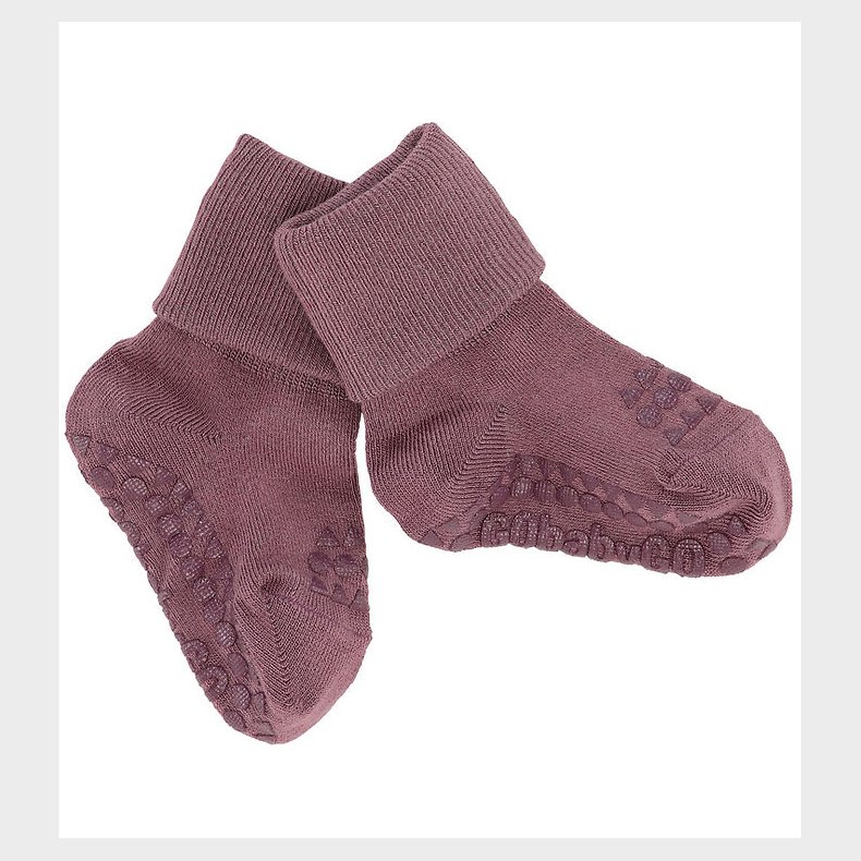 GoBabyGo Str�mper - Bambus - Non-Slip Socks - Misty Plum