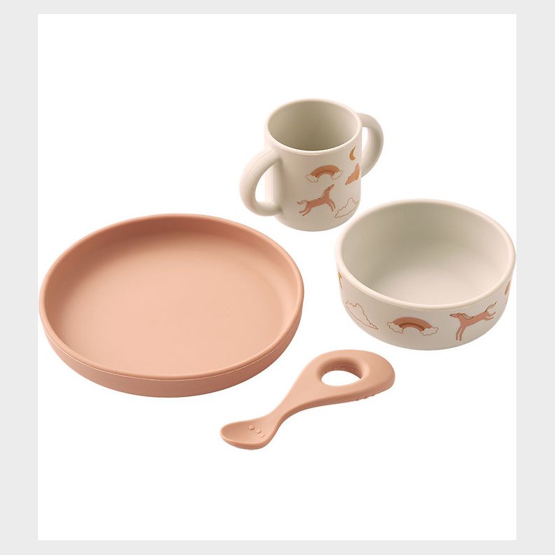 Liewood Spises�t - Silikone - 4 Dele - Vivi - Dream/Ecru