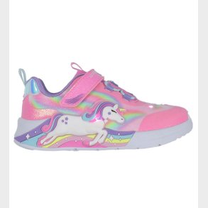 Skechers Sko m. Lys - Unicorn Chaser - Pink/Multi