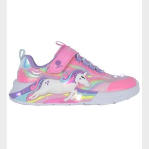 Skechers Sko m. Lys - Unicorn Chaser - Pink/Multi