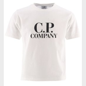 C.P. Company T-shirt - Gauze White m. Sort