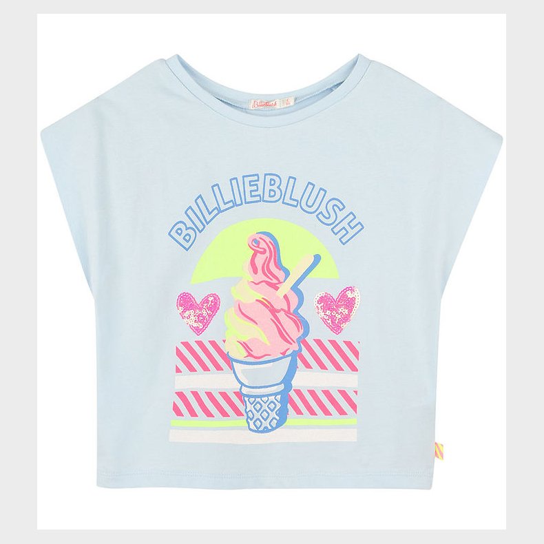 Billieblush T-shirt - Ice Water m. Print/Glimmer