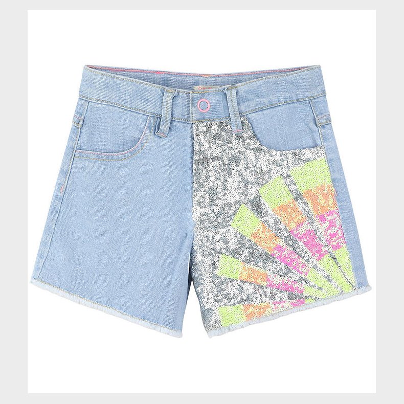 Billieblush Shorts - Denim - Double Stone/Bleach m. Pailletter