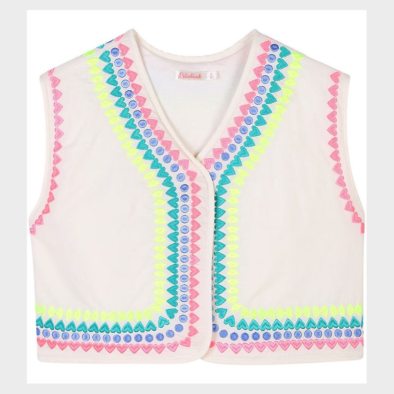 Billieblush Vest - Ivory m. Neon