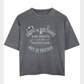 Zadig & Voltaire T-shirt - Grmeleret m. Print