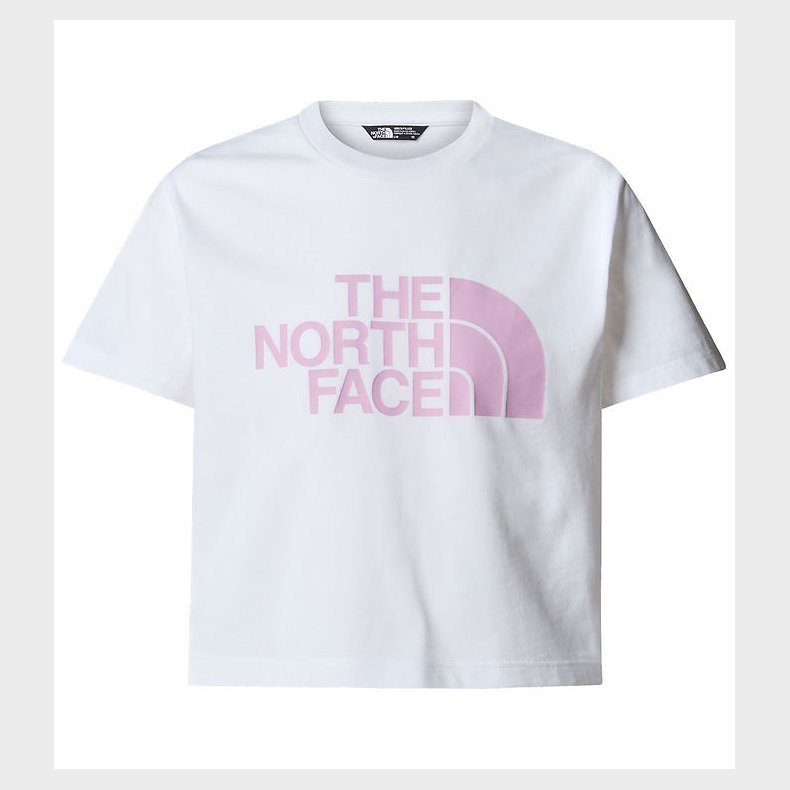 The North Face T-shirt - Cropped - Easy - Hvid/Cyber Pink