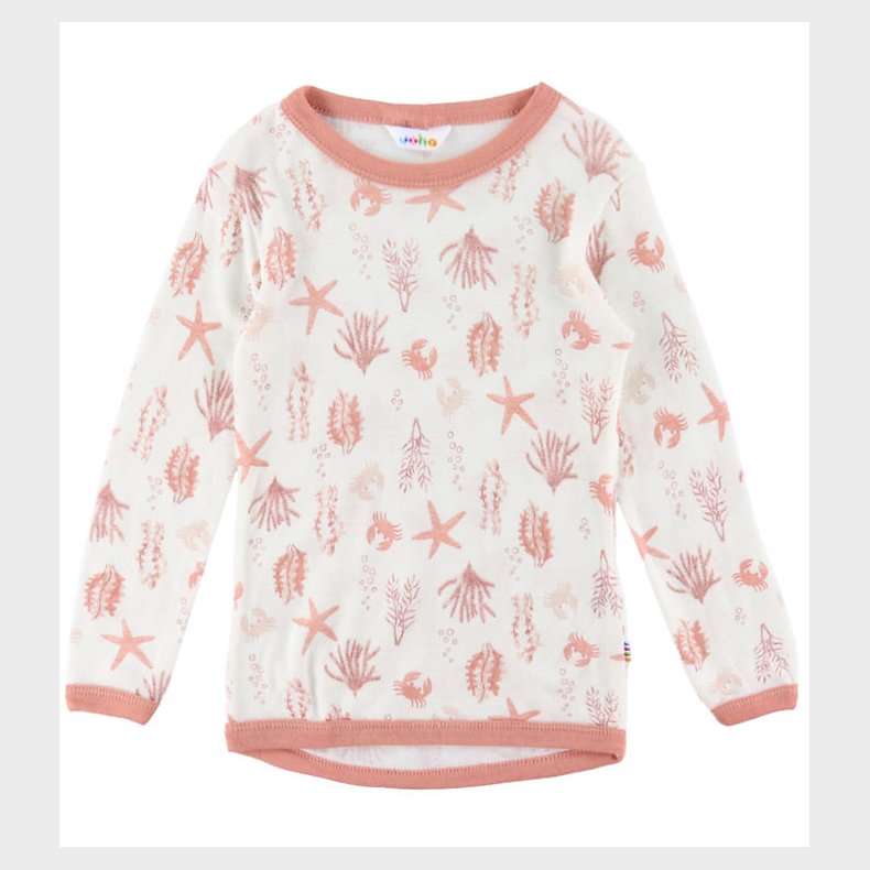 Joha Bluse - Uld - Lyser�d m. Print