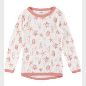 Joha Bluse - Uld - Lyser�d m. Print