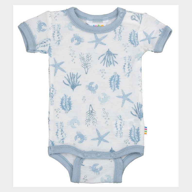 Joha Body k/ - Uld - Lysebl m. Print