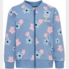 Hummel Cardigan - hmlRinna - Faded Denim m. Blomster