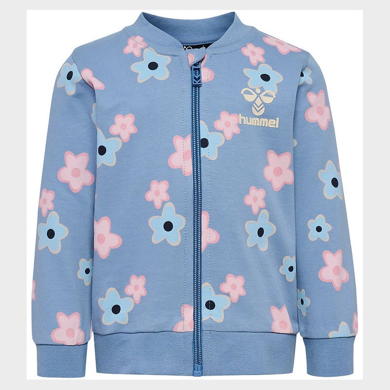 Hummel Cardigan - hmlRinna - Faded Denim m. Blomster