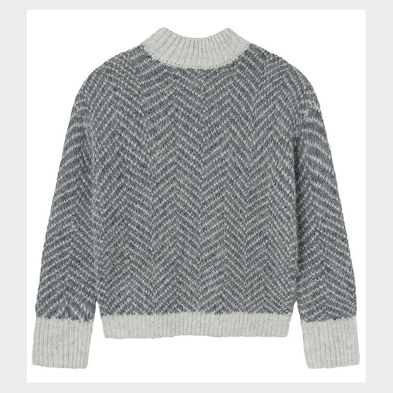 LMTD Bluse - Strik - NlfNildes - Dark Grey Melange/Light Grey Me