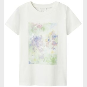 Name It T-shirt - NkfBatu - Cloud Dancer/Arcadian green
