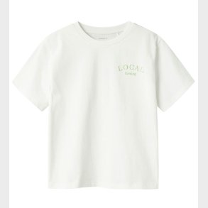 Name It T-shirt - NkfBoway - Cloud Dancer/ARCDIAN GREEN