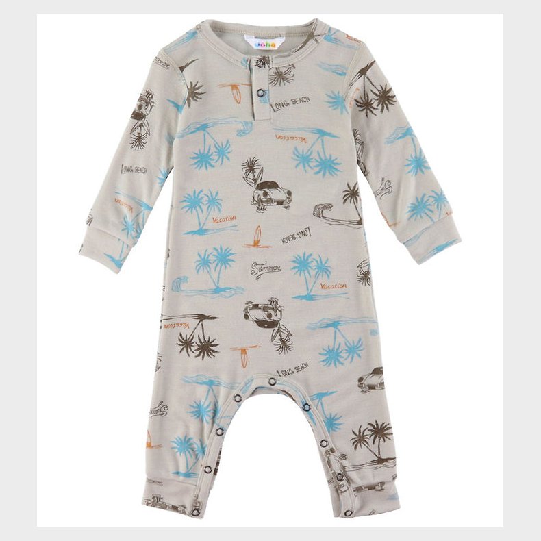 Joha Heldragt - Uld/Silke - Beige m. Print