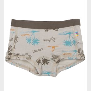 Joha Hipsters - Uld/Silke - Beige m. Print