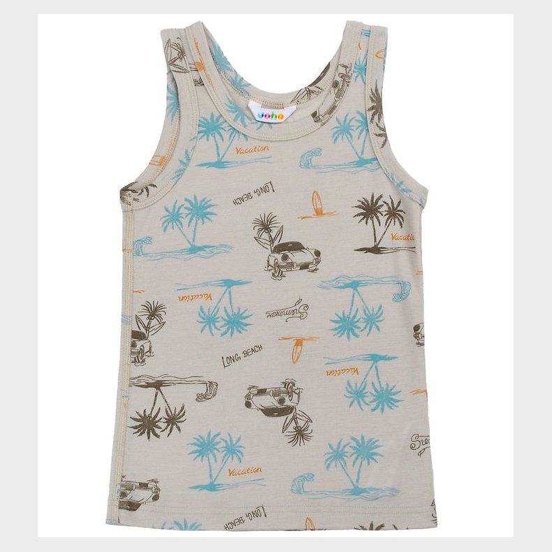 Joha Undertr�je - Uld/Silke - Beige m. Print