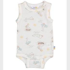Joha Body u/� - Uld/Silke - Off White m. Print