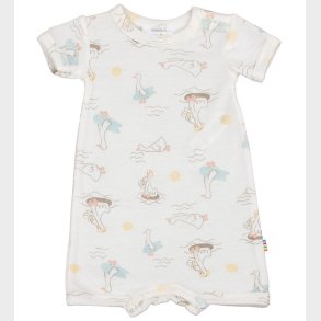 Joha Sommerdragt - Uld/Silke - Off White m. Print