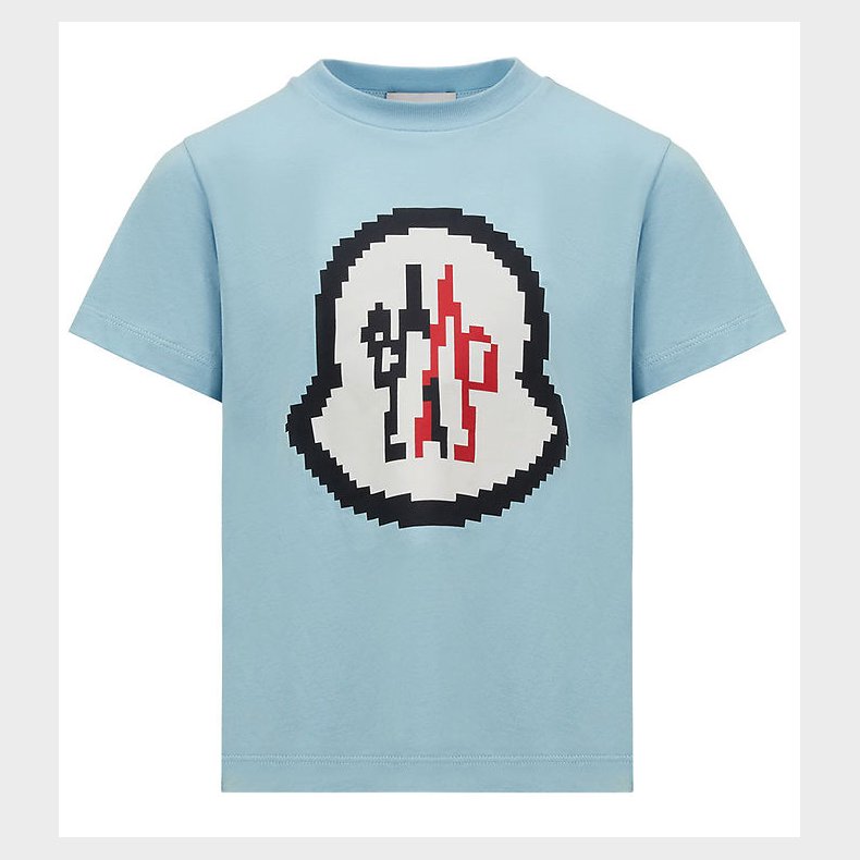 Moncler T-shirt - Open Blue m. Logo