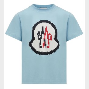 Moncler T-shirt - Open Blue m. Logo