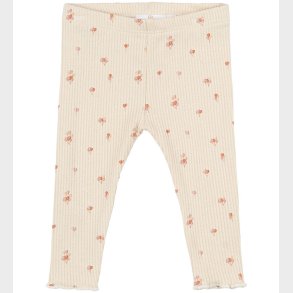 The New Siblings Leggings - Rib - TnsbNoella - White Swan AOP