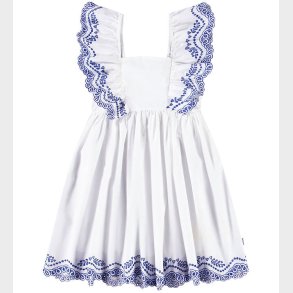 Molo Kjole - Clementine - Crisp White m. Broderinger