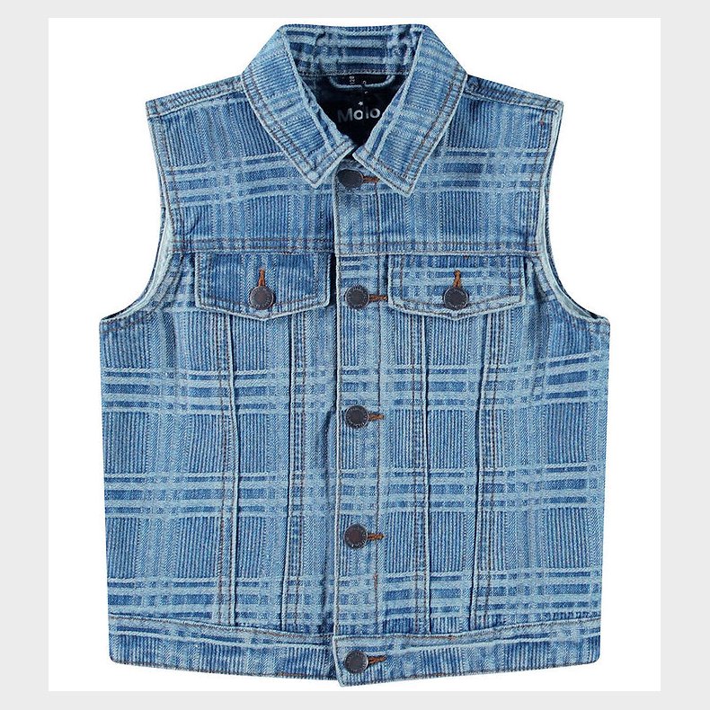 Molo Vest - Denim - Hertha - Washed Check