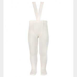 Condor Strmpebukser m. Seler - Rib - Hvid