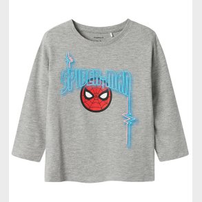 Name It Bluse - NmmJacinto Spiderman - Grey Melange m. Print