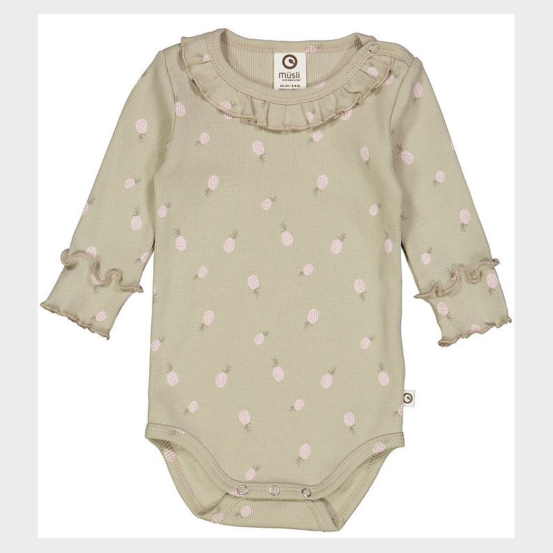 Msli Body l/ - Rib - Pineapple - Soft Green/Poetry Green/Mary