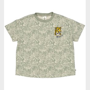 Msli T-shirt - Leopard Big - Soft Green/Poetry Green