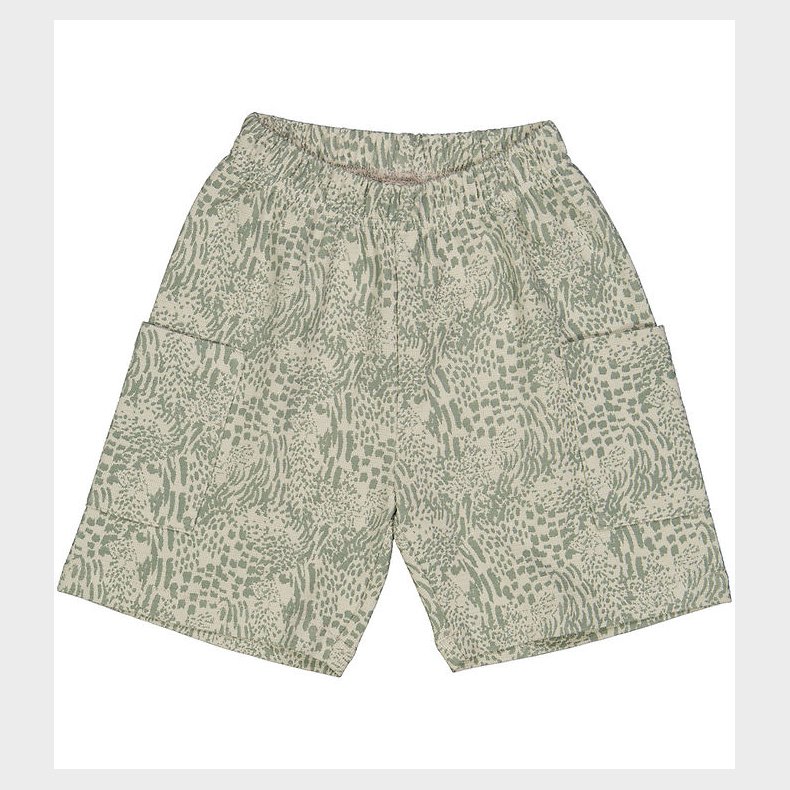Msli Shorts - Leopard Cargo - Soft Green/Poetry Green