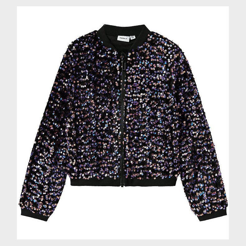 Name It Bomberjakke - NkfRunica - Purple Corallites m. Paillette