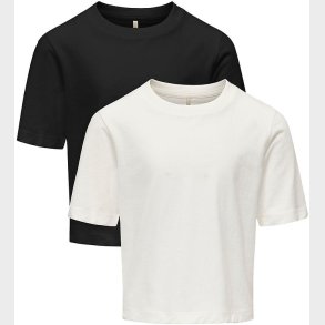 Kids Only T-shirts - 2-pak - KogRex - Black/Cloud Dancer