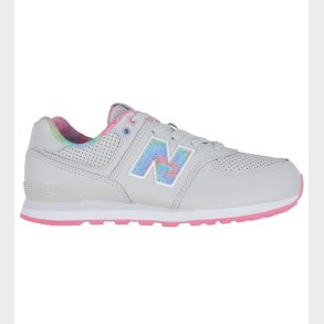 New Balance Sko - 574 - Grey Matter/Signal Pink