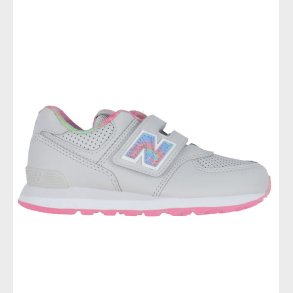 New Balance Sko - 574 - Grey Matter/Signal Pink