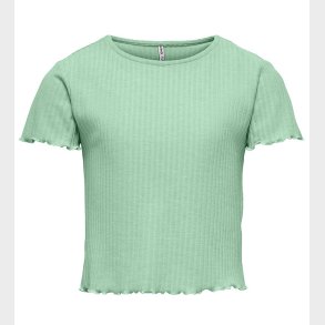 Kids Only T-shirt - Noos - Rib - KogNella - Birds Egg Green