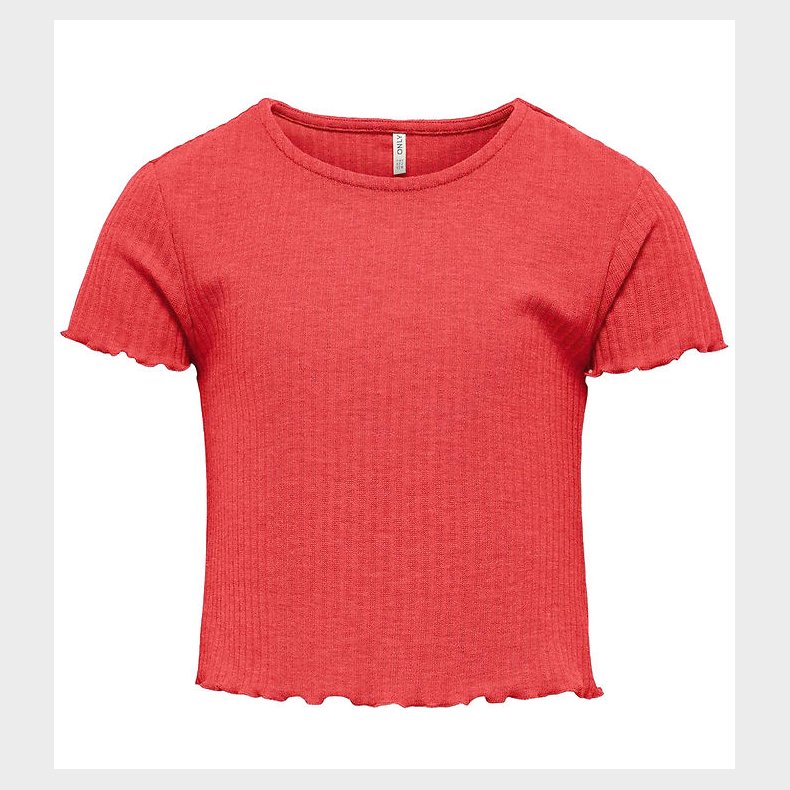 Kids Only T-shirt - Noos - Rib - KogNella - Raspberry